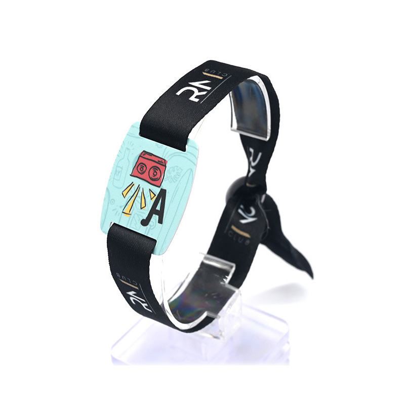RFID硅胶腕带定制厂家NFC尼龙织唛IC腕带织唛手环